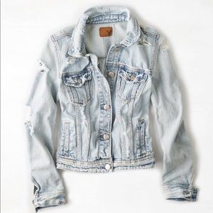 AEO Destroyed Denim Jacket